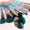 Makeup Brushes Set Crystal Handle - 10pcs Colorful Diamond Cosmetic