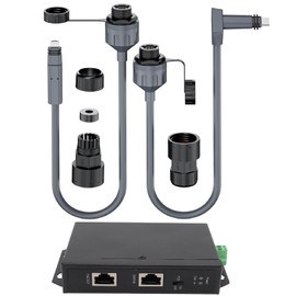 POE Injector, Dishy Cable Adapter to RJ45, 120W Passive POE Injector, DC Step UP Converter 12V to 48V, Ethernet Adapter for Dishy V2