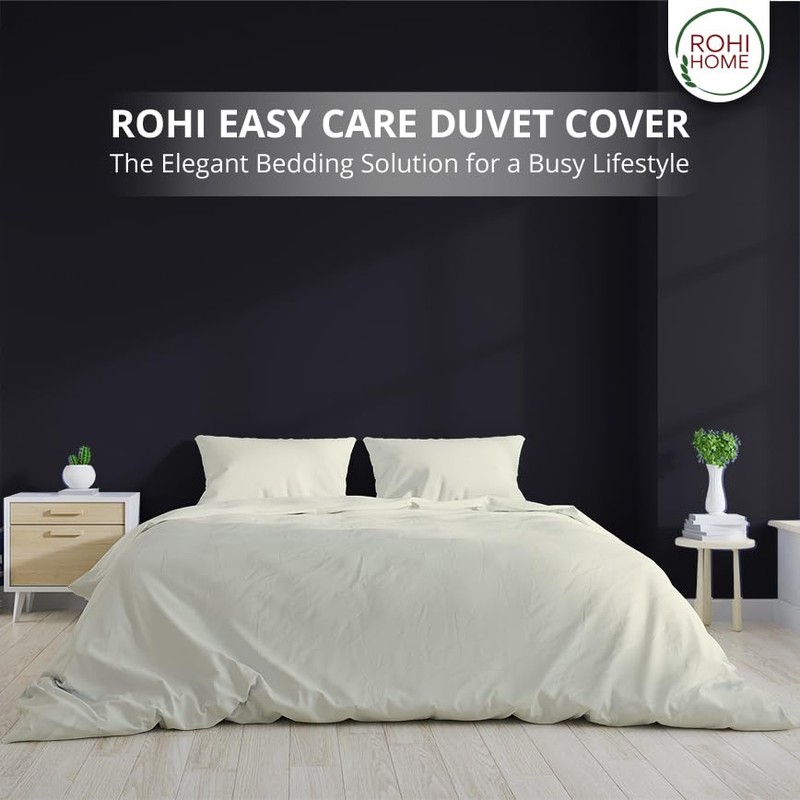 Rohi Easy Care plain Single Duvet Cover set – Soft