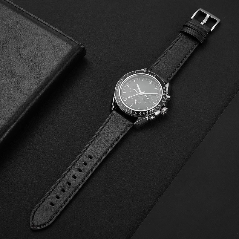 Afany Leather Watch Band 18mm, Quick Release Replacement Watch Strap,