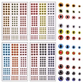 Fishing Lure Eyes 3D/4D/5D Fly Eyes Holographic Bait Rig Lure Eyes Making Fishing Lure Fly Tying Fake Eyes DIY 3mm 4mm 5mm 6mm 8mm 10mm