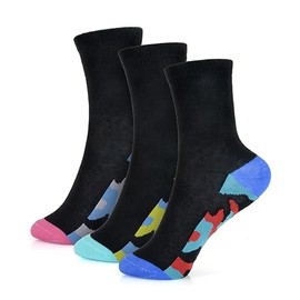 A2Z 4 Kids Girls Camouflage Heel & Toe Stylish Socks Comfortable - Socks AZ208 Camo A 3 Pack 7-10 (12.5-3.5)