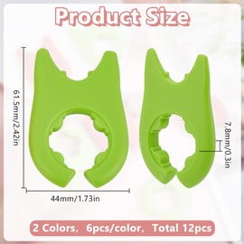 HOBBIESAY 2 Colors 12Pcs Spoon Holder for Pot Silicone Spoon Pot Pan Holder Spatula Bracket Clips Cute Cooking Gadgets