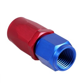 Qiilu AN6 Racing Oil/Fuel Line Hose End Swivel Male Fitting Adapter Blue Red Colour (AN6-0°)