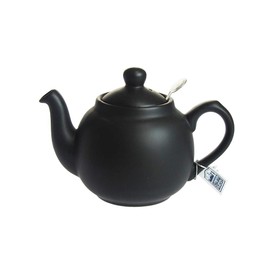 LONDON POTTERY Farmhouse Teapot for 2 Cups, Matte Black