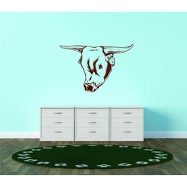 Rodeo Bull Head Animal and Deer Predator Doe Hunting Bow Arrow Bulls Eye Wilderness Camouflage Holiday Gift Ideas Girl Boy Bedroom Wall Decal Sticker - Size: 15 Inch x 15 Inch