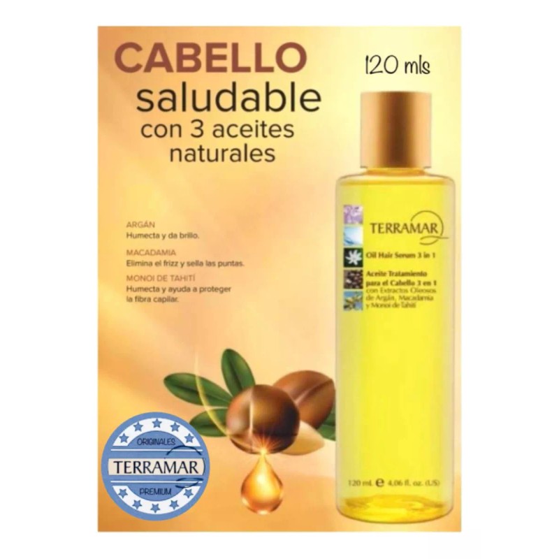 Terramar Óleo Aceite Tratamiento Cabello Terramar, 120mls Original