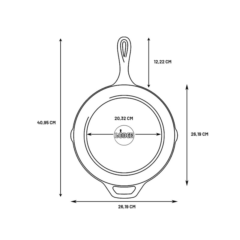 Lodge L8SK3 10.25" Skillet With Assist Handle