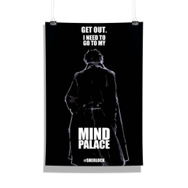 MCSID RAZZ - [ Sherlock Holmes, Benedict Cumberbatch ] Quirky Pack of 2 Poster Without Frame (Sociopath + Mind Palace) (India) Best Friendship Day, Rakhi, Diwali & Christmas Day