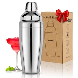 Cocktail Shaker 25oz Martini Shaker Drink Shaker Bar tools with Built-In Strainer for Bartender, Professional 18/8 Stainless Steel Margarita Mixer for Mixed Drinks