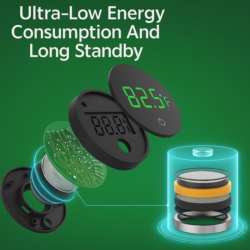 CTWPets Digital Fish Tank Thermometer, LED Display, ±0.9°F Accuracy, for