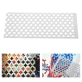 Garosa Diamond Painting Ruler, 6.2 x 2.8 Inch, Stainless Steel, Precision Stainless Steel Ruler, Diamond Rhinestone Embroidery Tool, RULER, Silver, 15.8 x 7.2 cm