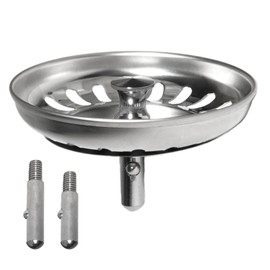 Drain Plug Sink Diameter 80 mm Strainer Basket Sink Plug Kitchen Stainless Steel (Pack of 1)