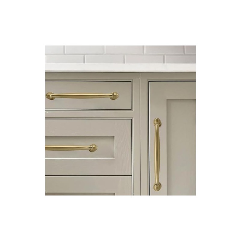 khtumeware 10 Pack 8 Inch(203mm) Champagne Bronze Cabinet Pulls Champagne