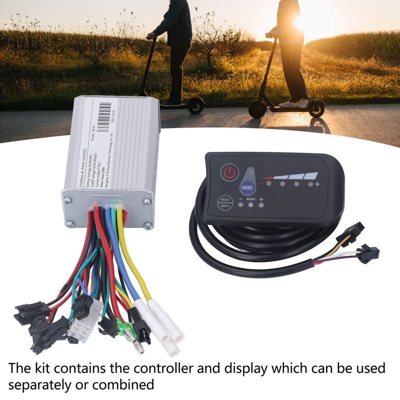 350W Brushless Motor Controller with LED Display Panel for Electric