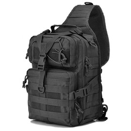 OUTLEYNY Men's Tactical Sling Bag Small Sling Backpack Military Rover Shoulder Bag Molle Assault Range Bag for Outdoor