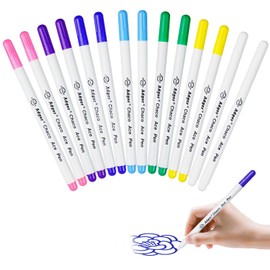 Pack of 14 Fabric Marker Pens, Erasable Fabric Marker Pens, 7 Colours Textile Pens, Water Soluble Pen, Fabric Pens Sewing, Trick Markers Sewing for Dressmaking, Leather Crafts, Marking, Tracing