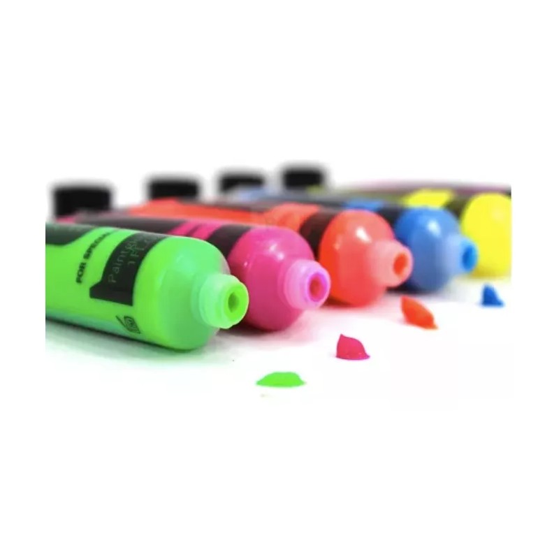 OEM 24 Tubos Pintura Corporal Neon Glow Luz Negra Uv