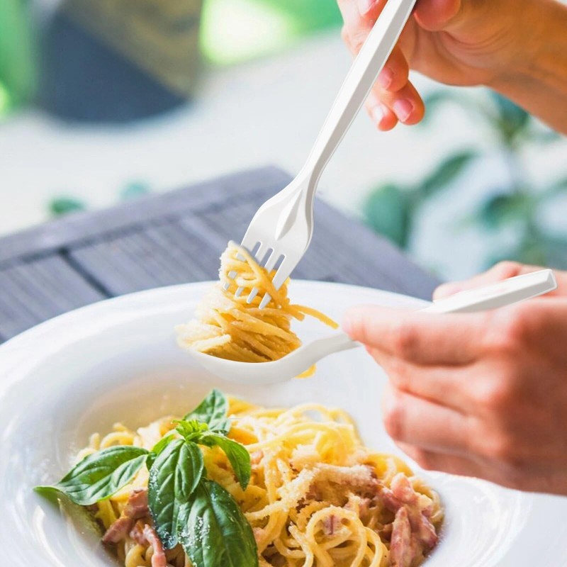 Kistou 150PCS compostable utensils set Eco-friendly Heavy Duty Utensils (50