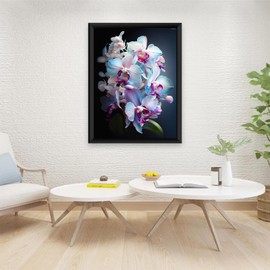 5D DIY Diamond Painting Kits for Adults Orchid Bouquet Full Drill Embroidery Cross Stitch Crystal Rhinestone Paintings Pictures Arts Wall Decor Painting Dots Kits 12x16 inch