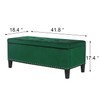 Adeco Rectangular Storage Ottoman, Velvet Tufted End of Bed Bench