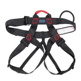Half Body Safety Belt for Rock Climbing Mountaineering Rappelling Aerial Work (Black)