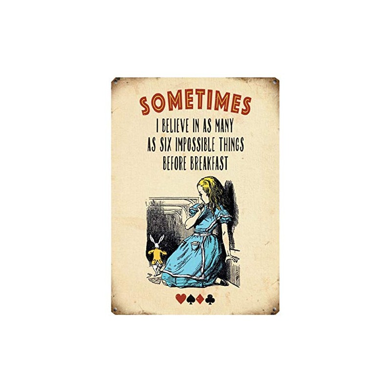 Fridge Magnet - Alice in Wonderland - 6 Impossible things
