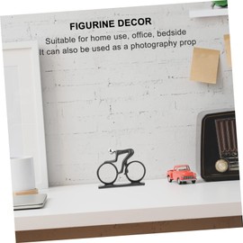 HOMSFOU Bicycle Embellishments Resin Cyclist Sculpture Abstract Resin Bicycle Miniature Rider Figure Statue New Year Birthday Gift Bicycle Driving Figure Home Decor Racer Office Household