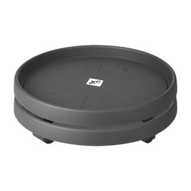 elho Universal Planttaxi Coasters for Indoor and Outdoor Use, Set of 2, Diameter 30 cm, Black/Anthracite