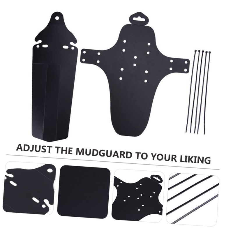 BESPORTBLE Adjustable Plastic Bike Mudguard for Mountain Biking Front and