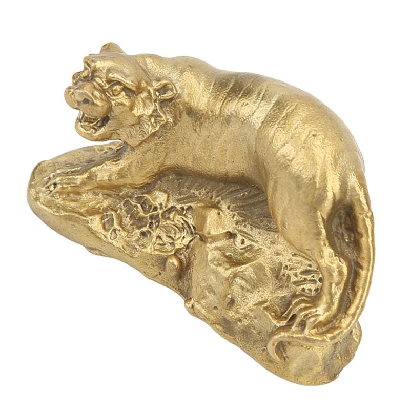 Brass Tiger Statue Ferocious Tiger Durable Brass Rustproof Durable Sturdy