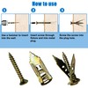 BESTYCHAO 120pcs Hammer Drive Anchor Kit, Drywall Self Drilling Anchor