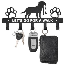 runpeak Dog Key Holder for Wall Creative Iron Art Dog Accessories, Bag, Clothes Placing Rack, Funny Dog Style Entrance Key Hook, Multifunctional Items Hold Shelves