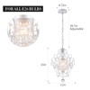FLSFU Modern Mini Chandelier,White Retro Crystal Light Fixtures Ceiling Mount