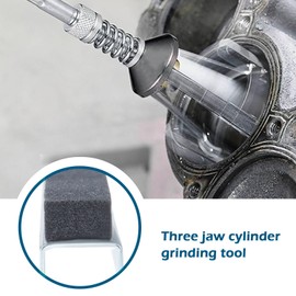 YINETTECH 2 Sets Engine Cylinder Honing Stones Replacement 3-Jaw Engine Cylinder Honstein Car Engine Cylinder Grinding Brakes Cleaning Polishing 2 Inch