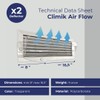 CLIMIK Two Adjustable Air Vent Deflector Expands 8" to 16,5",