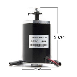 Hi-Gear 150W Watt 24V Volt DC Brush Electric Motor #25 Chain 11T Sprocket Unite ZY6812 f Razor Scooter DIY Kids Kart 150-GM150115 Works with 24V by Alfa Wheels (150W 11T Sprocket)