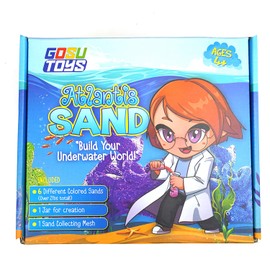 Gosu Toys Atlantis Sand Box Set - Hydrophobic Magic Sand in 6 Colors (Green, Yellow, Pink, Blue, Orange, Purple) - Over 2lbs