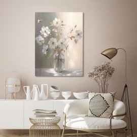 daktenn Floral Canvas Wall Art for Bathrooms Wall Decor for Bedroom Framed Artwork for Wall Modern Wall Decorations Prints Picture for Kitchen Home Decor Wall Pictures for Bathroom