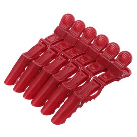 Ipetboom 6pcs Hair Salon Tool Hair Clip Salon Clips Multi Purpose Hair Tools Hair Styling Tools for Women Hair Sectioning Grip Clips Hair Salon Supplies Hair Dye Applicator Abs Red