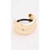LELET NY Women's Glossy Double Arch Ponytail Hair Tie, Gold,