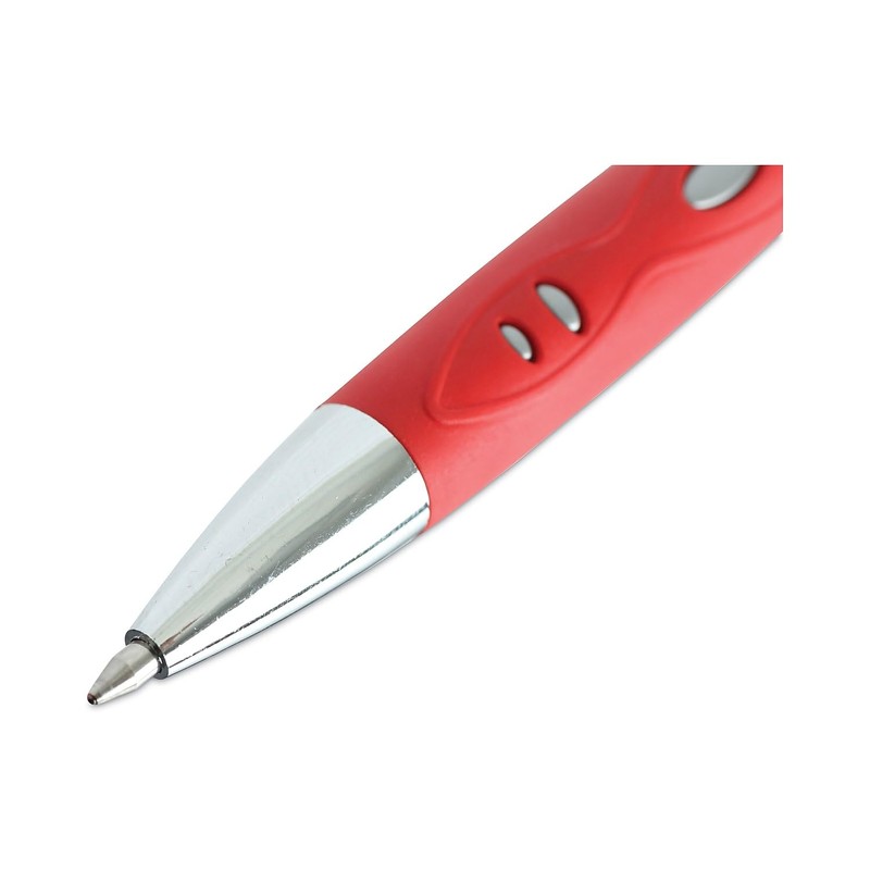 Universal 39722 Comfort Grip Retractable Gel Pen, Medium 0.7mm, Red