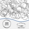 Bememo 100 Pack Small Key Ring Round Metal Split Rings