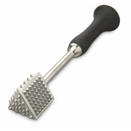 Amco Houseworks 4-in-1 Metal Meat Tenderiser Mallet, 23 cm (9"), 4.5 x 4.5 x 26 cm, Silver