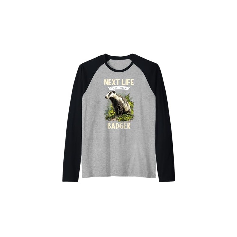 Badgers Badger Raglan Baseball Tee