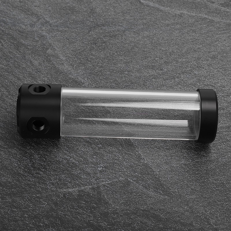Computer Water Tank Cylindrical Transparent Sideout PC Cooling System 4‑Hole