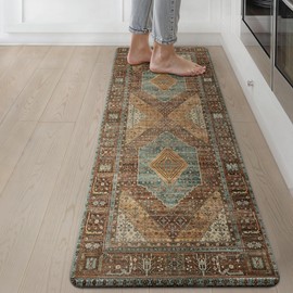 GENIMO Kitchen Mats for Floor, Kitchen Rugs Non Slip Washable, Waterproof Anti Fatigue Mat, Comfort Standing Runner Rug for Sink, Office, Laundry, Home, 17"x59", Brick