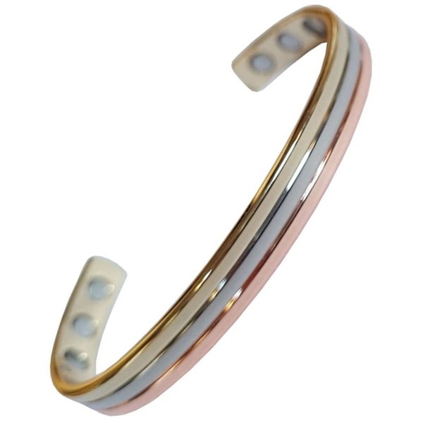 Mens or Womens 2 or 3 Tone Colour Magnetic Bracelet