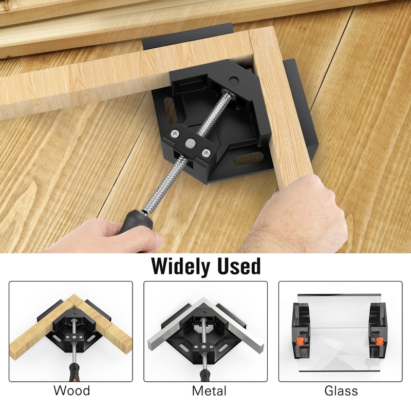 Right Angle Clamp, Housolution [4 PACK] Single Handle 90° Aluminum