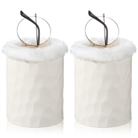 CroBlissful 2 Pcs Eyeglasses Holder Plush Lined Silicone Glasses Holder for Nightstand Glasses Standing Case Anti-scratch Storage Organizer for Desk, Table, Nightstand, Office